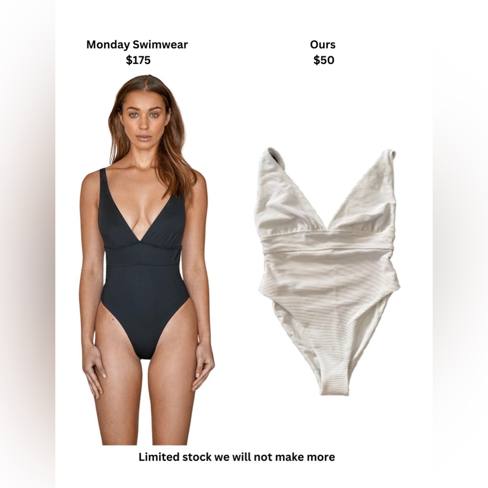 Monday swim wear one piece-white